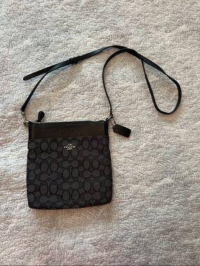 Coach Black/Charcoal Signature Crossbody Bag